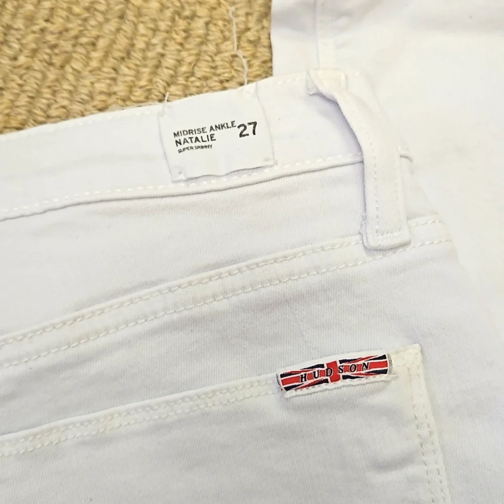 NWT Hudson Midrise Ankle Super Skinny Natalie white denim jeans! - Picture 9 of 12